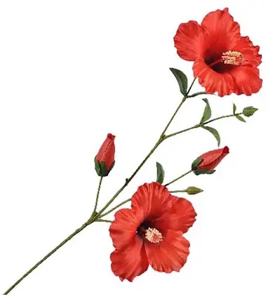 Hibiscussteel l73 cm rood kunstbloem Jasaco